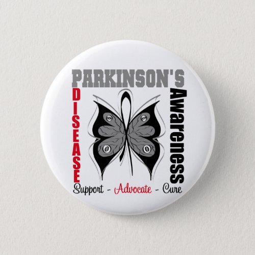 Parkinsons Disease Awareness Butterfly Button