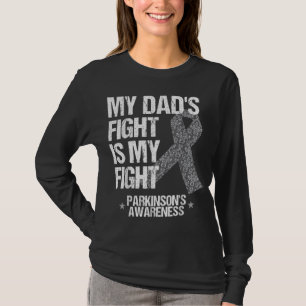 Parkinson's Disease Awareness Dad's Fight Silver R T-Shirt