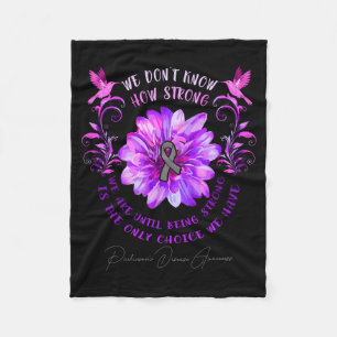 Parkinsons Disease Awareness Flower We Dont Know Fleece Blanket