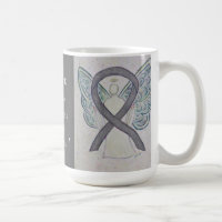 Parkinson's Disease Awareness Ribbon Angel Mug