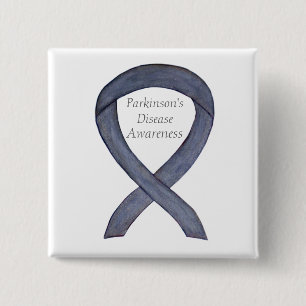 Parkinson's Disease Awareness Ribbon Art Pin