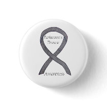 Parkinson's Disease Awareness Ribbon Art Pin
