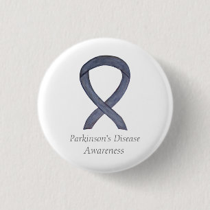 Parkinson's Disease Awareness Ribbon Art Pin