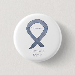 Parkinson's Disease Awareness Ribbon Art Pin