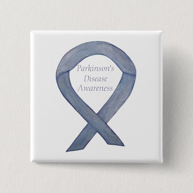 Parkinson's Disease Awareness Ribbon Art Pin (Front)