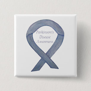 Parkinson's Disease Awareness Ribbon Art Pin