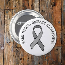 Parkinson's Disease Awareness Ribbon Button