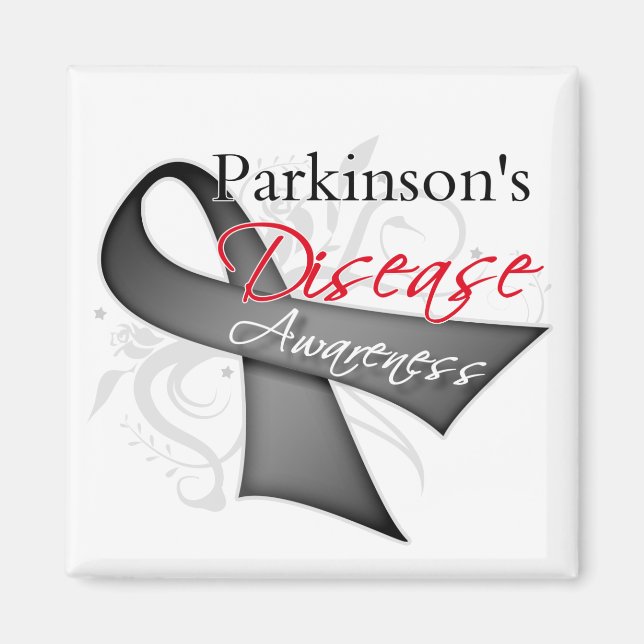 Parkinsons Disease Awareness Ribbon Magnet (Front)