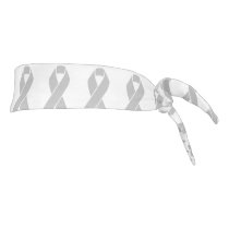 Parkinson's Disease Awareness Silver Gray Tie Headband