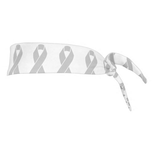 Parkinsons Disease Awareness Silver Gray Tie Headband