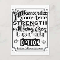 Parkinson's Disease Awareness/Strength Quote Postcard