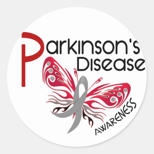 Parkinsons Disease BUTTERFLY 31 Classic Round Sticker