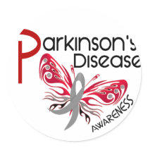 Parkinsons Disease BUTTERFLY 3.1 Classic Round Sticker