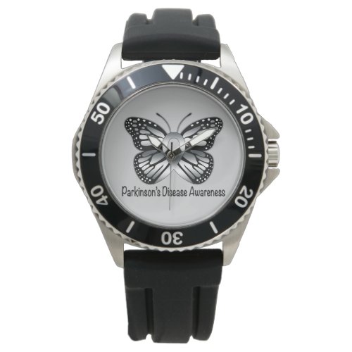 Parkinsons Disease Butterfly Awareness Ribbon Watch