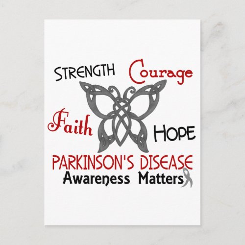 Parkinsons Disease Celtic Butterfly 3 Postcard