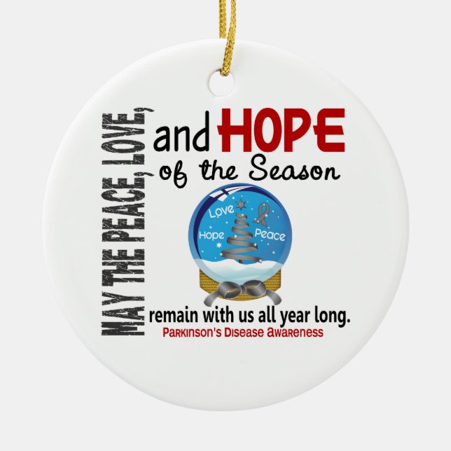 Parkinson's Disease Christmas 3 SnowGlobe Ornament (Front)