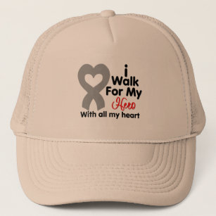 Parkinson's Disease I Walk For My Hero Trucker Hat