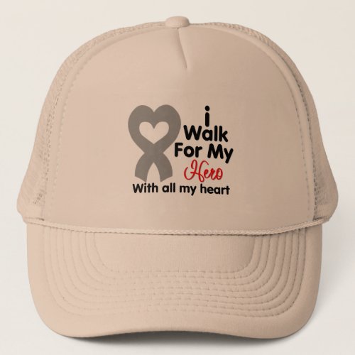 Parkinsons Disease I Walk For My Hero Trucker Hat