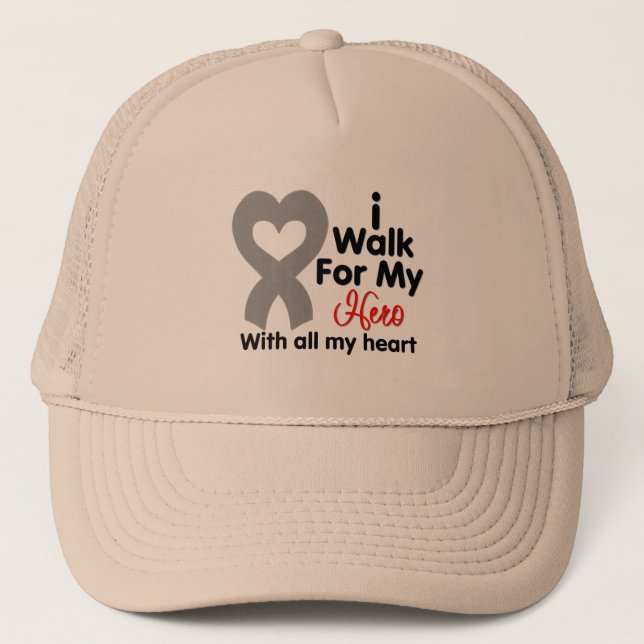 Parkinson's Disease I Walk For My Hero Trucker Hat (Front)