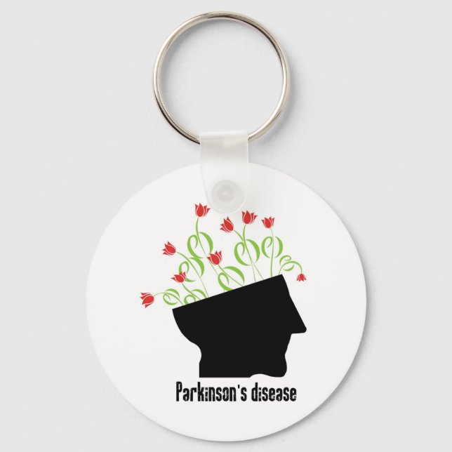parkinson's disease, parkinsons disease, tulip keychain (Front)