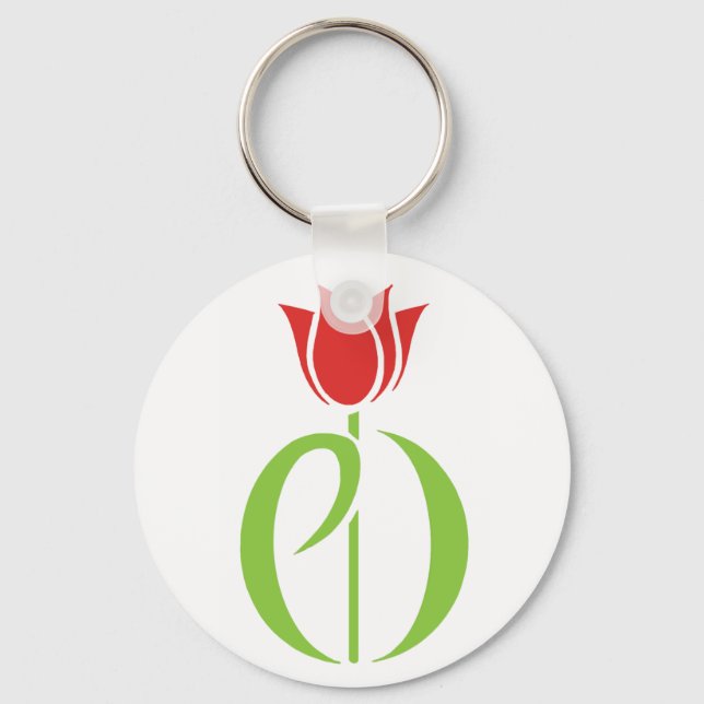 parkinson's disease, parkinsons disease, tulip, pd keychain (Front)