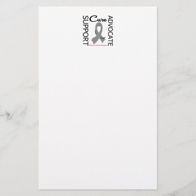 Parkinson's Disease Support Advocate Cure Stationery (Front)