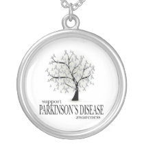 Parkinson's Disease Tree Silver Plated Necklace