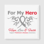 Parkinsons Disease Tribal Ribbon Hero Magnet