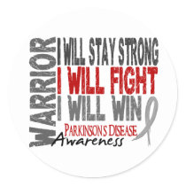 Parkinson's Disease Warrior Classic Round Sticker