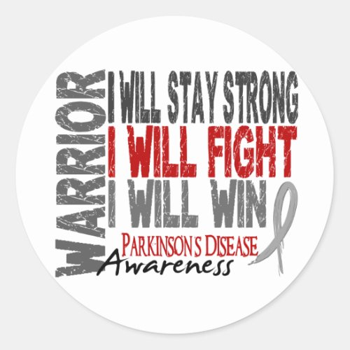 Parkinsons Disease Warrior Classic Round Sticker