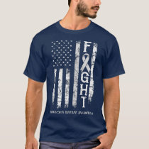 Parkinsons Disease Warrior US Flag T-Shirt