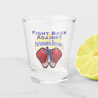 Parkinsons Fight Back Against distressed Shot Glass