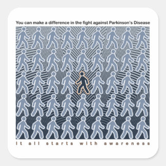 Parkinsons Fight Starts with Awareness Square Sticker
