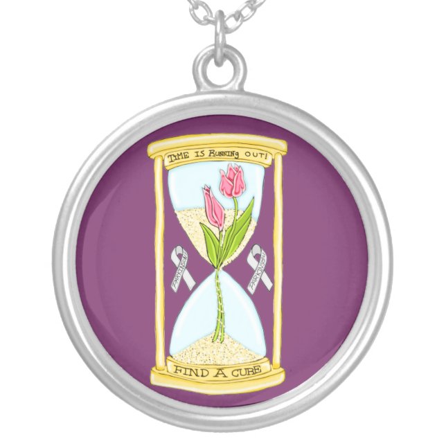 Parkinson's Find a Cure Large Round Necklace (Front)