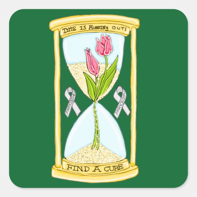 Parkinson's Find a Cure Square Stickers (Front)