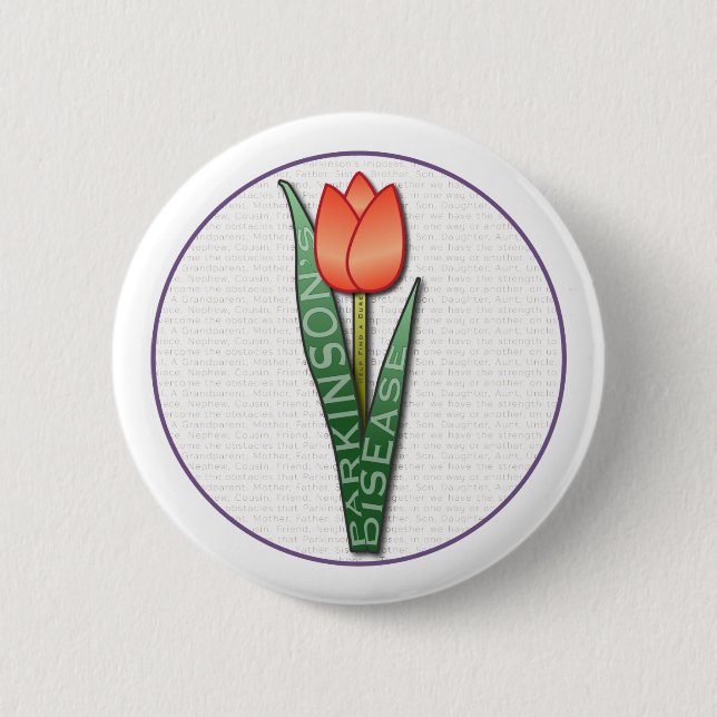 Parkinsons Help Find a Cure Tulip Button (Front)