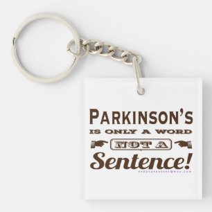 Parkinsons is Only in Brown txt Keychain