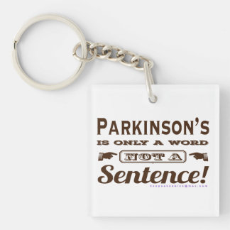 Parkinsons is Only in Brown txt Keychain