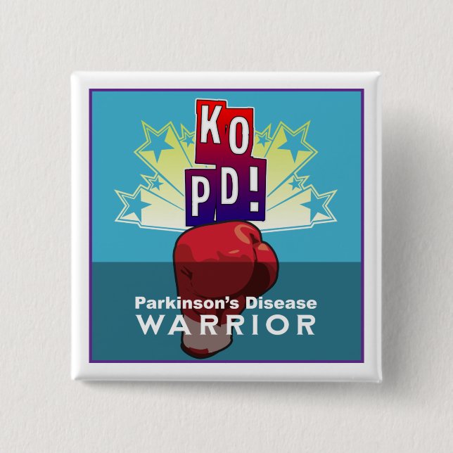 Parkinson's KO Warrior sq Button (Front)
