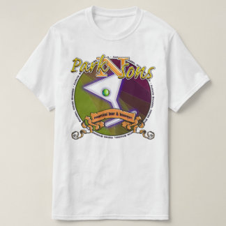 Parkinsons Martini Bar wCircle Always Shaken front T-Shirt