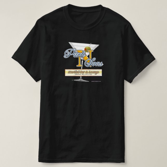 Parkinsons (Park N Sons) Martini Bar and Lounge T-Shirt (Design Front)