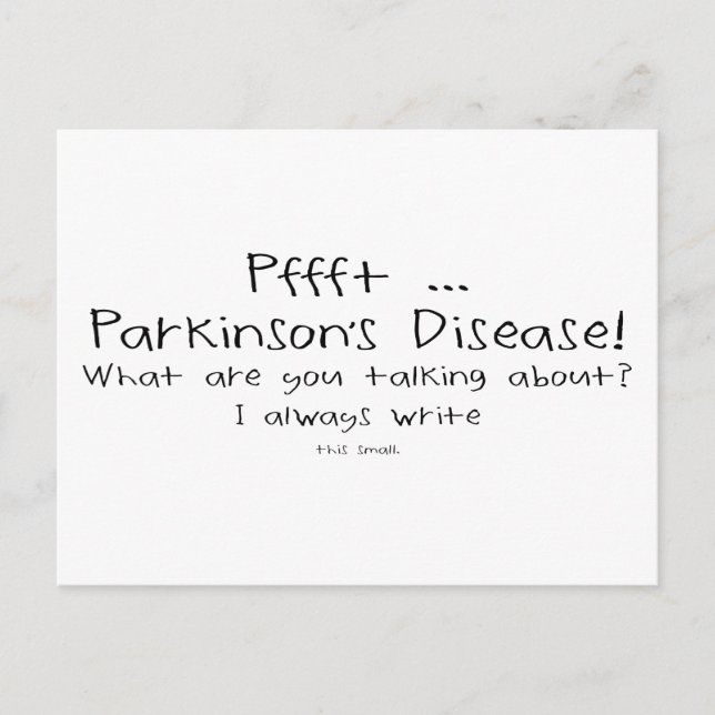 Parkinsons Pffft Small Writing Postcard (Front)