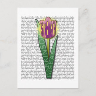 Parkinsons Strength Burst Tulip Violet Postcard