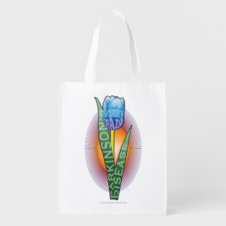 Parkinsons Symptom Tulip Grocery Bag