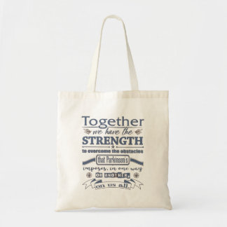 Parkinson's Together Strength blue Tote Bag