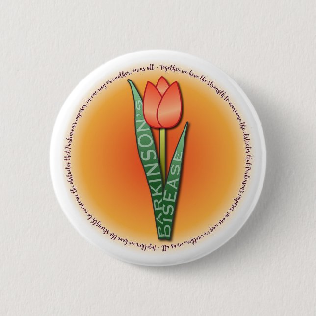 Parkinsons Tulip Round Strength Quote Button (Front)
