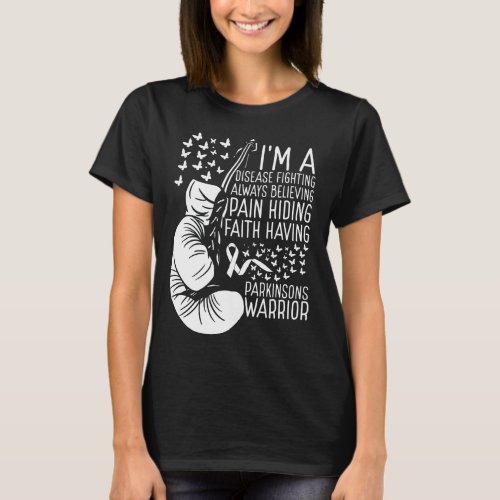 Parkinsons Warrior Awareness Ribbon Disease T_Shirt