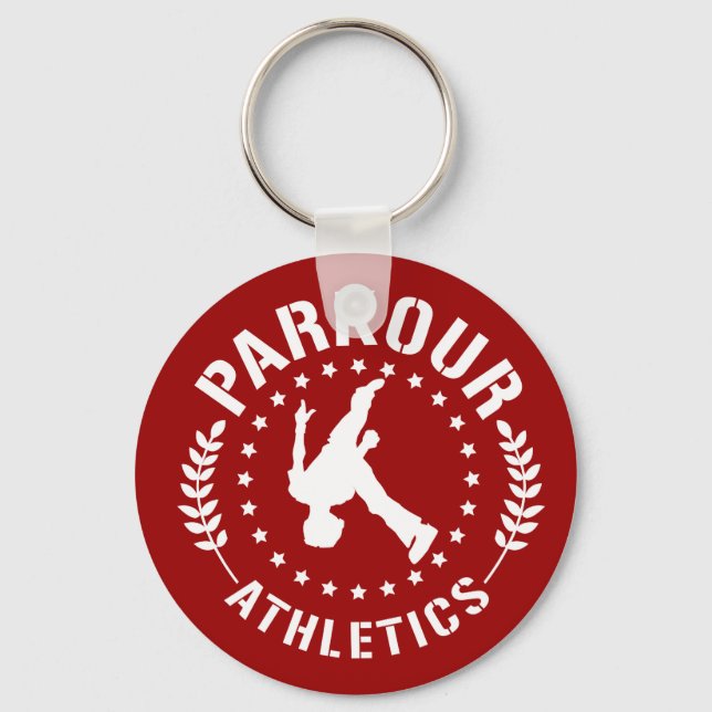 Parkour athletics keychain (Front)