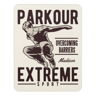 PARKOUR custom name Door Sign