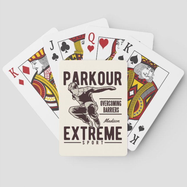 PARKOUR custom name Poker Cards (Back)